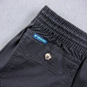Vintage McGregor Pleated Mens Black Elastic Waist Pants Fits 29X28 Casual Chinos